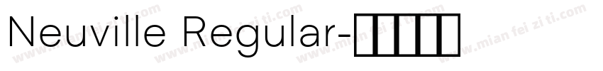 Neuville Regular字体转换